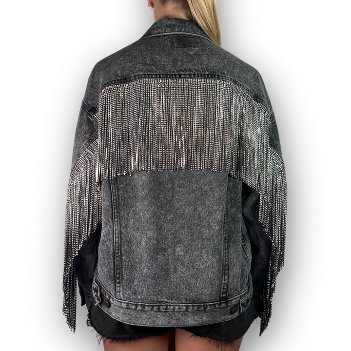 VINTAGE RHINESTONE FRINGE JACKET