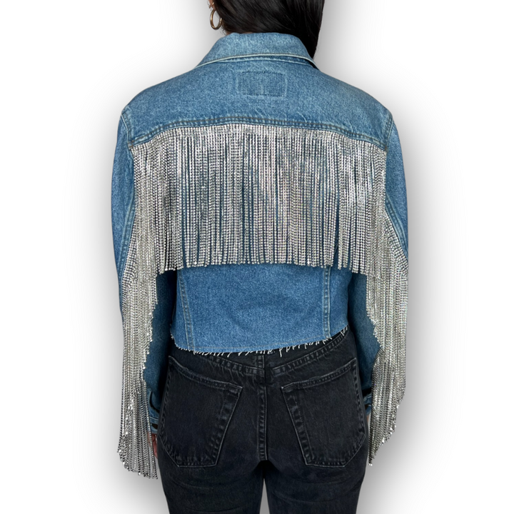 VINTAGE RHINESTONE FRINGE JACKET