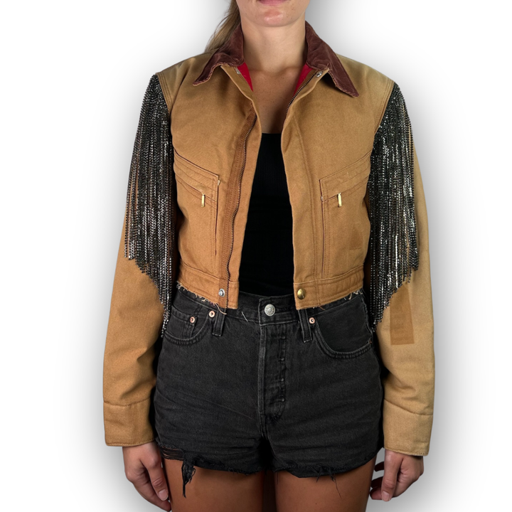 VINTAGE RHINESTONE FRINGE JACKET