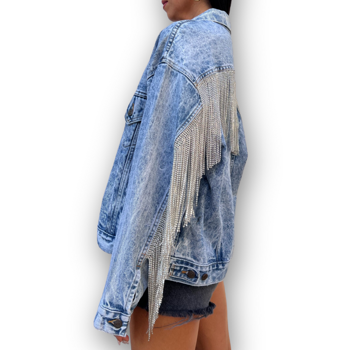 VINTAGE RHINESTONE FRINGE JACKET