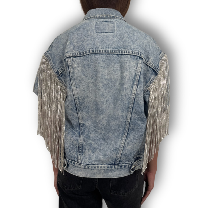 VINTAGE RHINESTONE FRINGE VEST