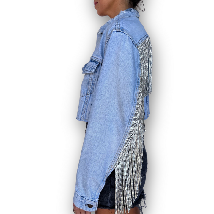 VINTAGE RHINESTONE FRINGE JACKET