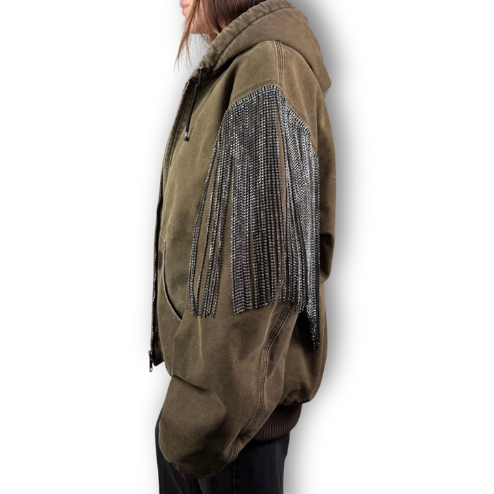VINTAGE RHINESTONE FRINGE JACKET