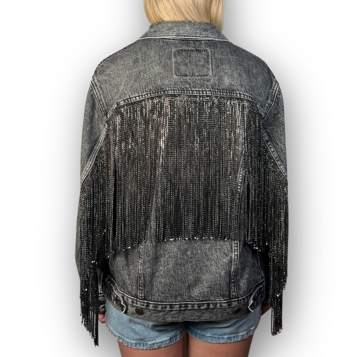 VINTAGE RHINESTONE FRINGE JACKET