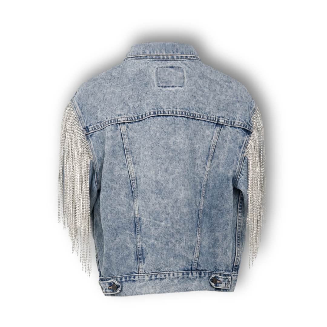 VINTAGE RHINESTONE FRINGE VEST