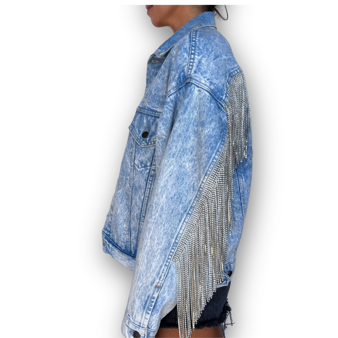 VINTAGE RHINESTONE FRINGE JACKET