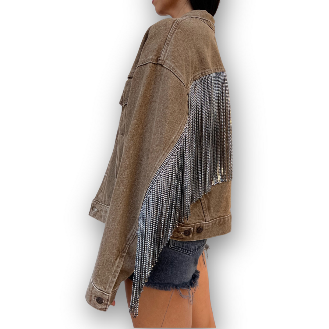 VINTAGE RHINESTONE FRINGE JACKET