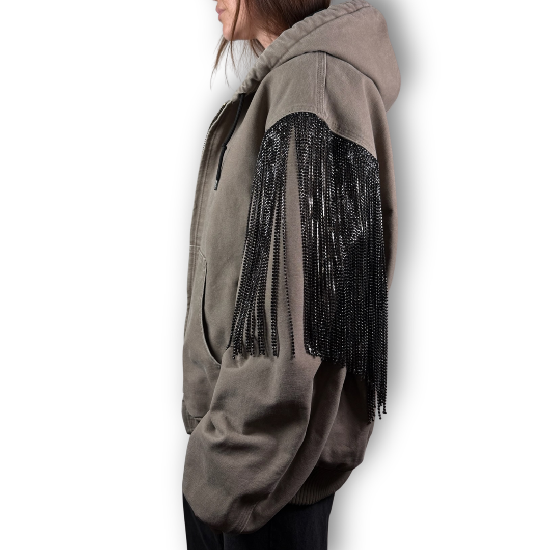 VINTAGE RHINESTONE FRINGE JACKET