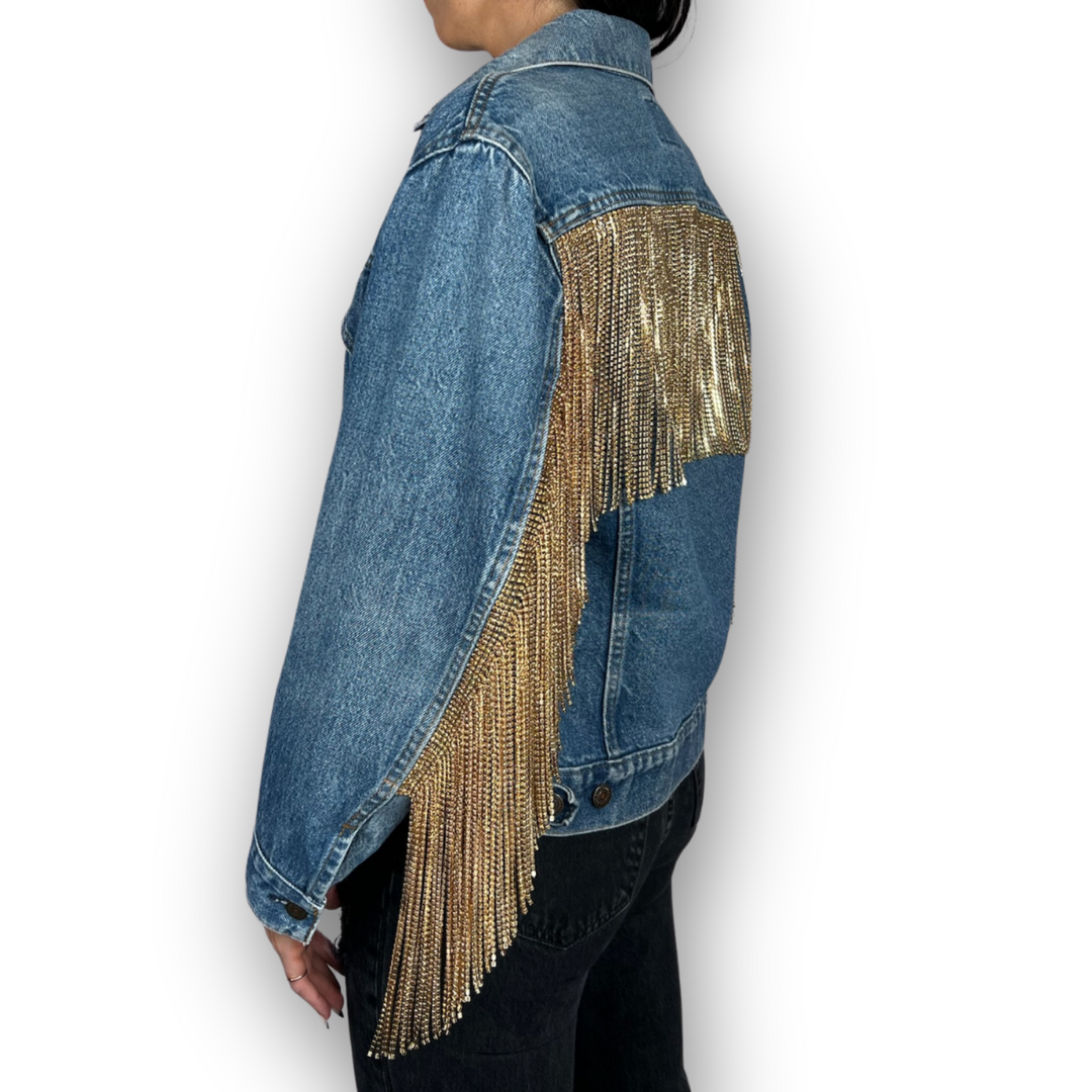 VINTAGE RHINESTONE FRINGE JACKET