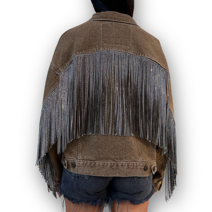 VINTAGE RHINESTONE FRINGE JACKET