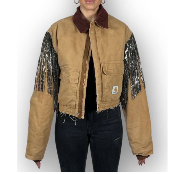 VINTAGE RHINESTONE FRINGE JACKET