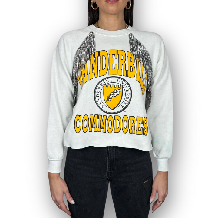 VINTAGE RHINESTONED VANDERBILT SWEATSHIRT