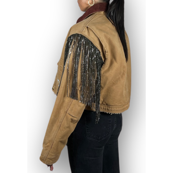 VINTAGE RHINESTONE FRINGE JACKET