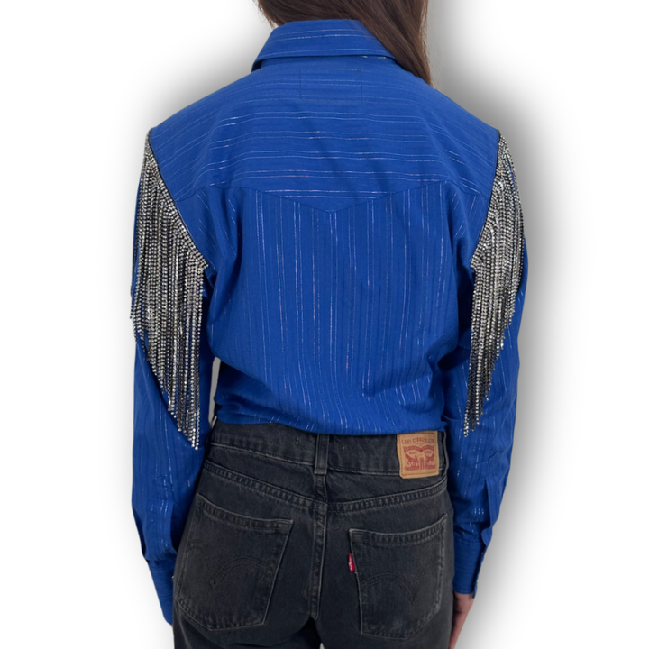 VINTAGE RHINESTONE TIE TOP