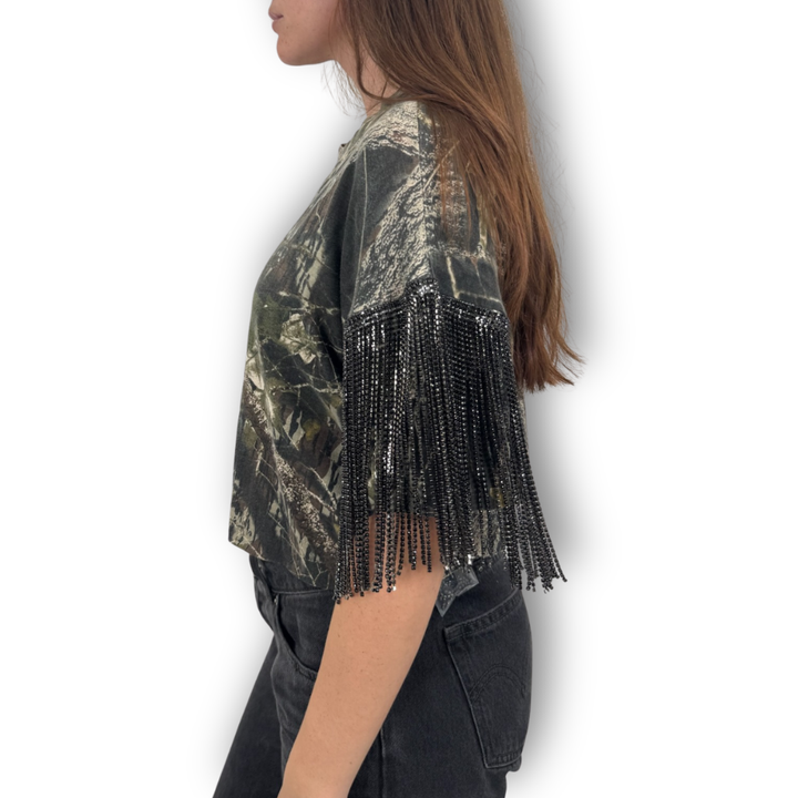 VINTAGE RHINESTONE CAMO TSHIRT