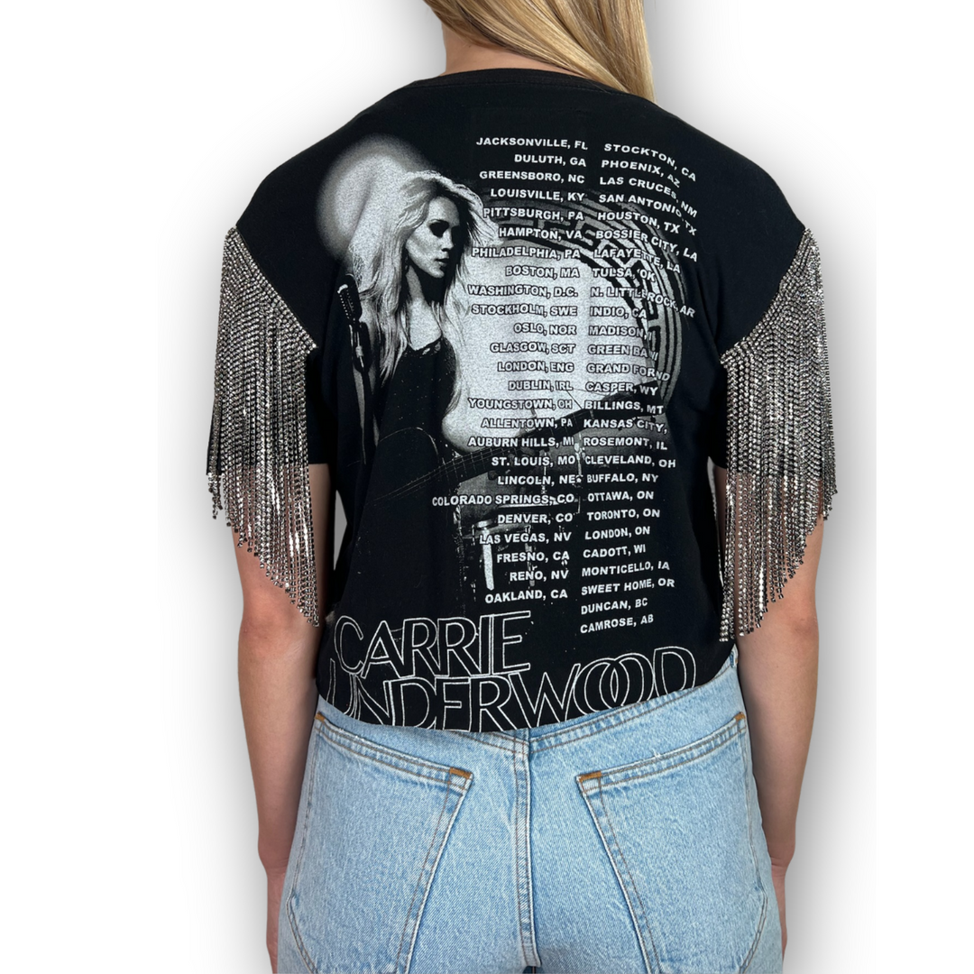 VINTAGE RHINESTONED CARRIE UNDERWOOD TSHIRT | MENS S