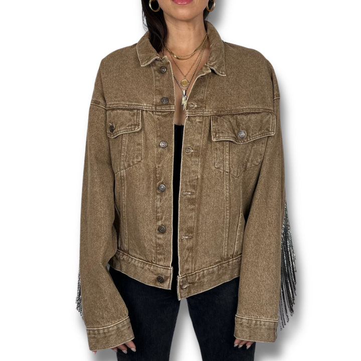 VINTAGE RHINESTONE FRINGE JACKET