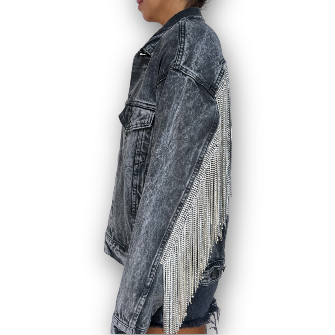 VINTAGE RHINESTONE FRINGE JACKET