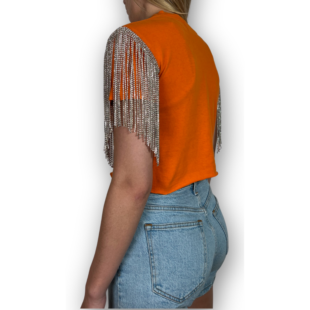 VINTAGE RHINESTONED TENNESSEE TSHIRT | MENS XS