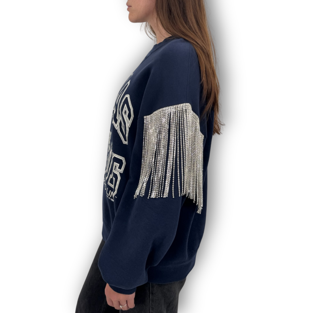 VINTAGE RHINESTONE FRINGE COWBOYS SWEATSHIRT