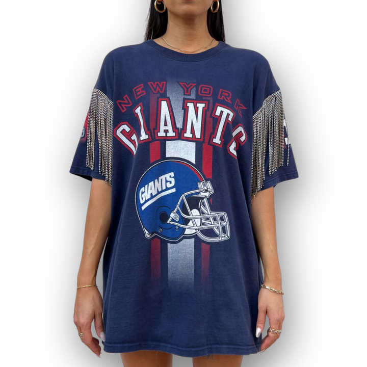 VINTAGE RHINESTONED NY GIANTS TSHIRT | MENS L