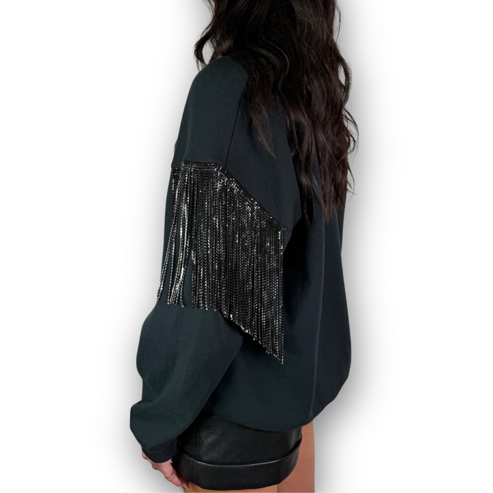 VINTAGE RHINESTONED SWEATSHIRT