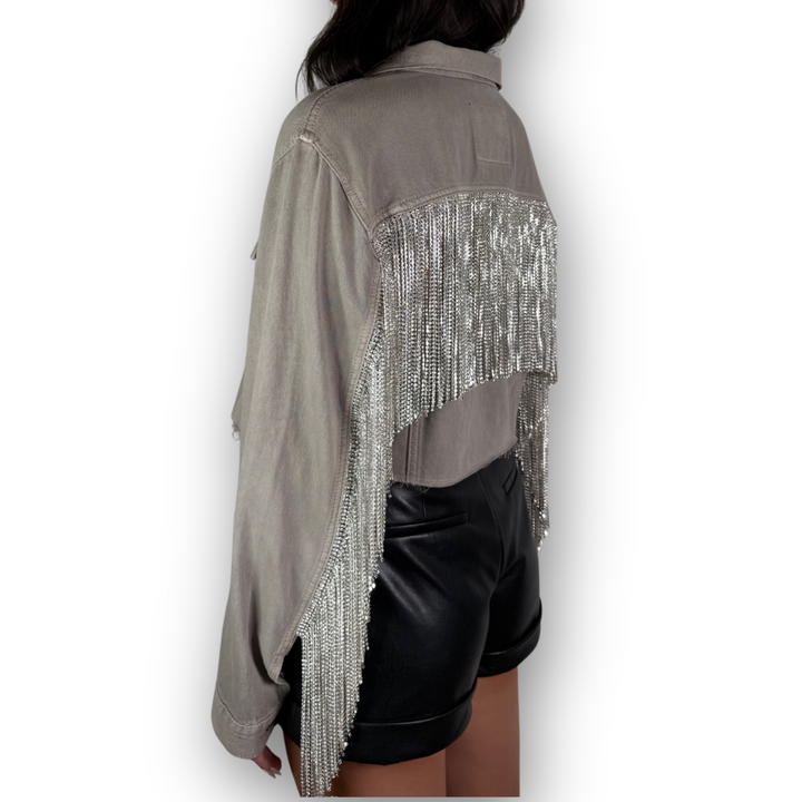 VINTAGE RHINESTONE FRINGE JACKET