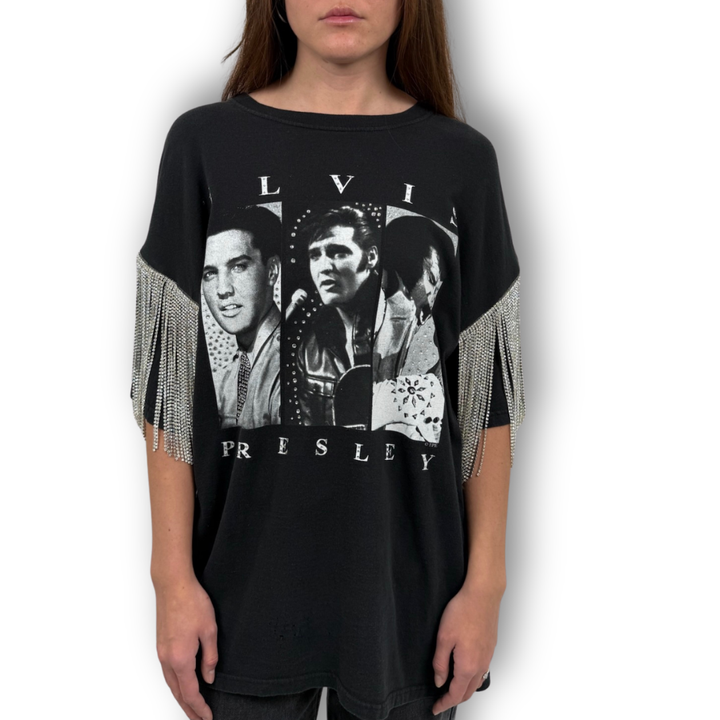 VINTAGE RHINESTONE ELVIS PRESLEY TSHIRT