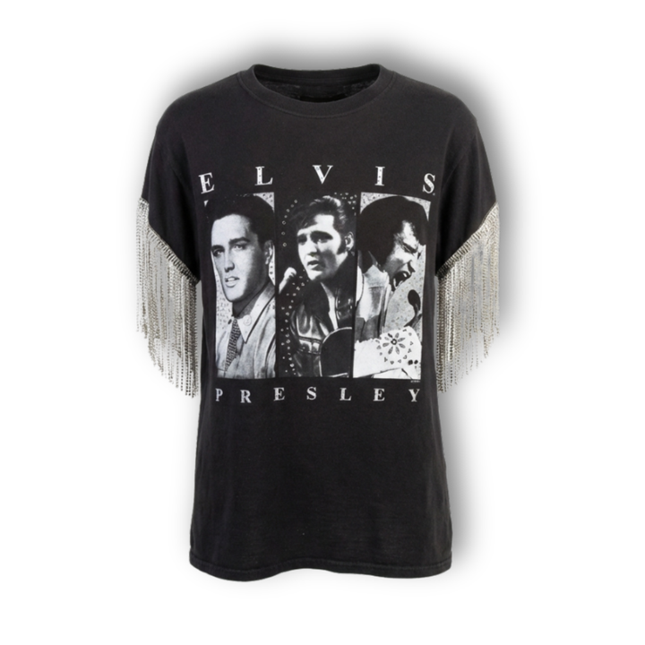 VINTAGE RHINESTONE ELVIS PRESLEY TSHIRT