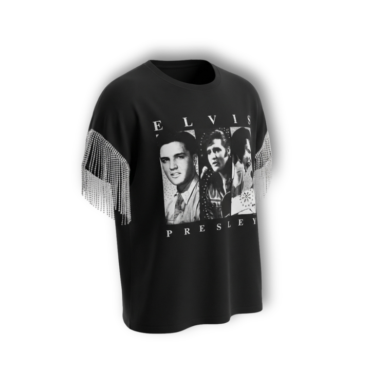 VINTAGE RHINESTONE ELVIS PRESLEY TSHIRT
