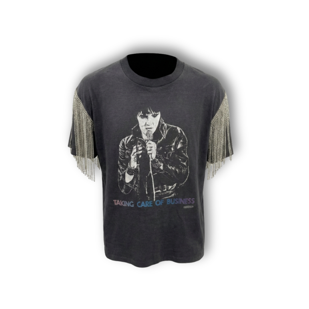 VINTAGE RHINESTONE ELVIS PRESLEY TSHIRT