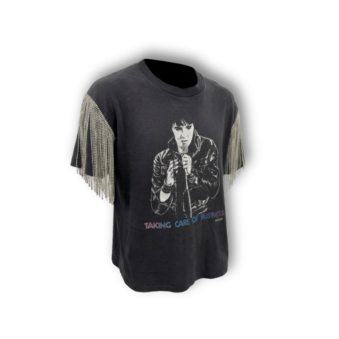 VINTAGE RHINESTONE ELVIS PRESLEY TSHIRT