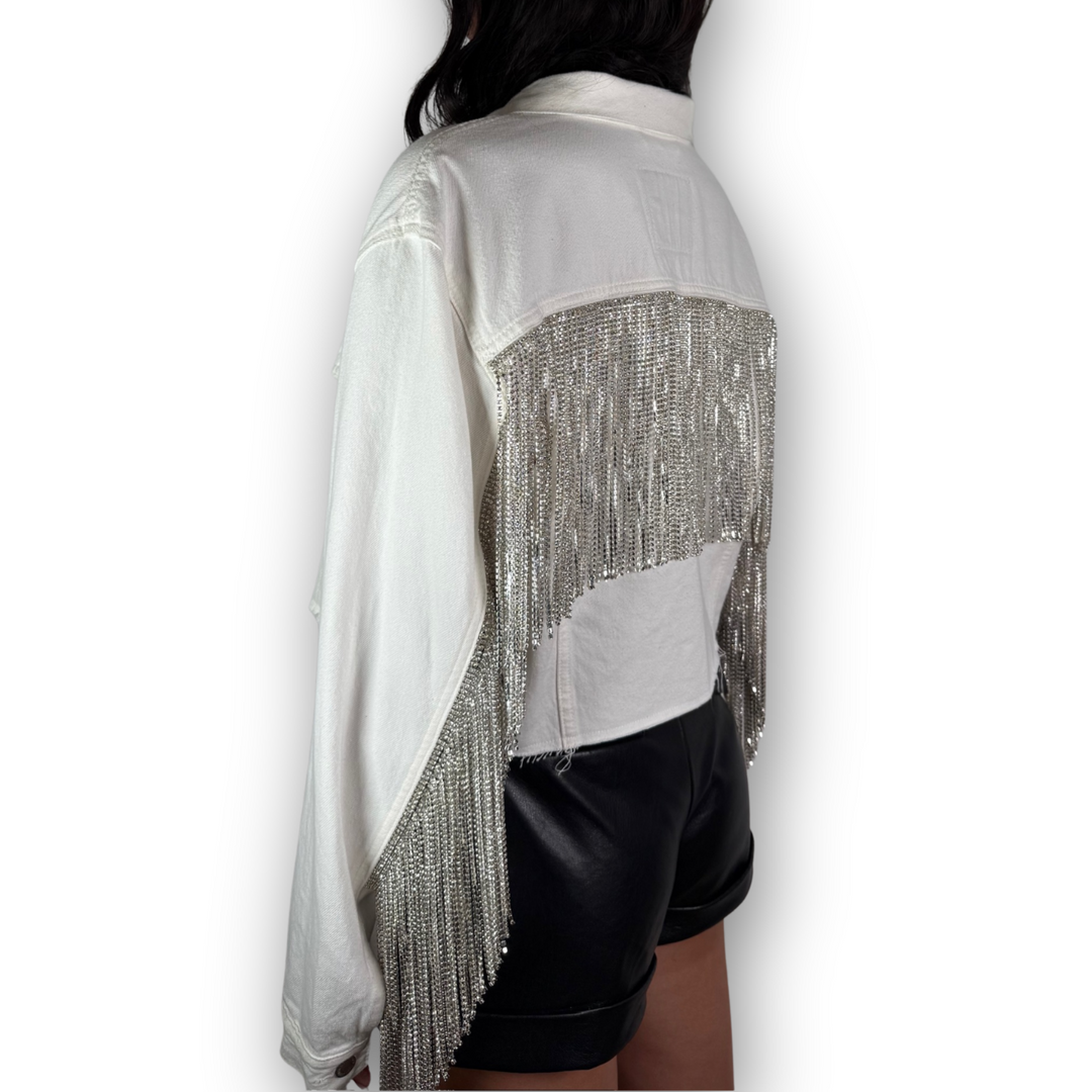 VINTAGE RHINESTONE FRINGE JACKET