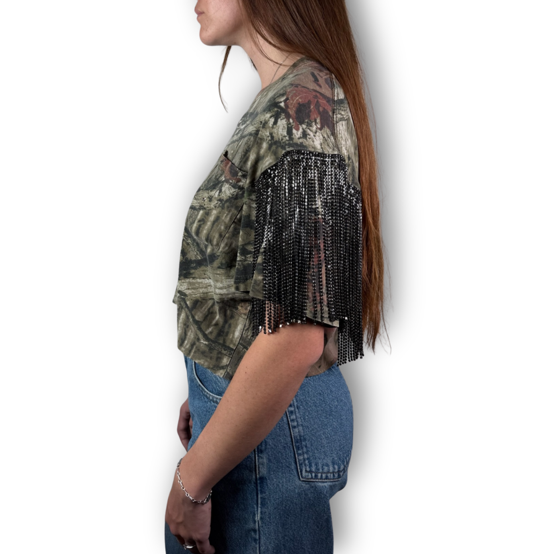 VINTAGE RHINESTONE CAMO TSHIRT