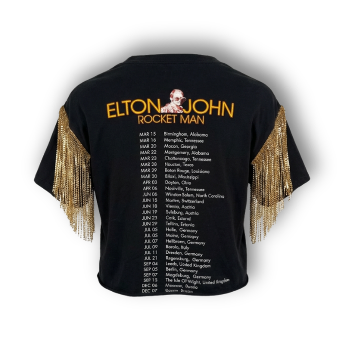 VINTAGE RHINESTONE ELTON JOHN TSHIRT
