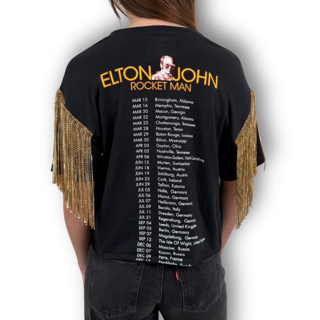 VINTAGE RHINESTONE ELTON JOHN TSHIRT