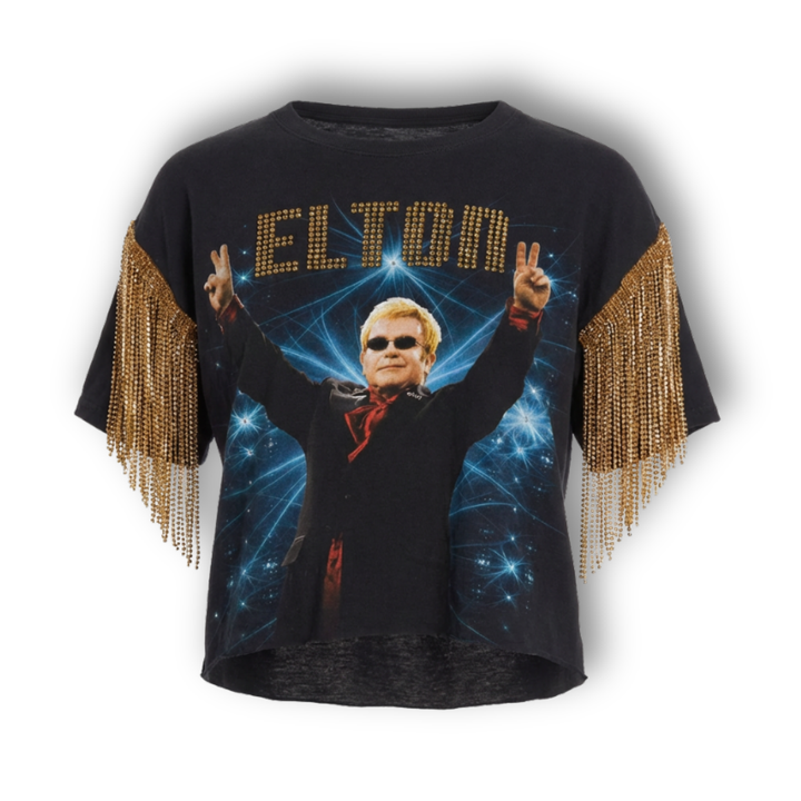 VINTAGE RHINESTONE ELTON JOHN TSHIRT