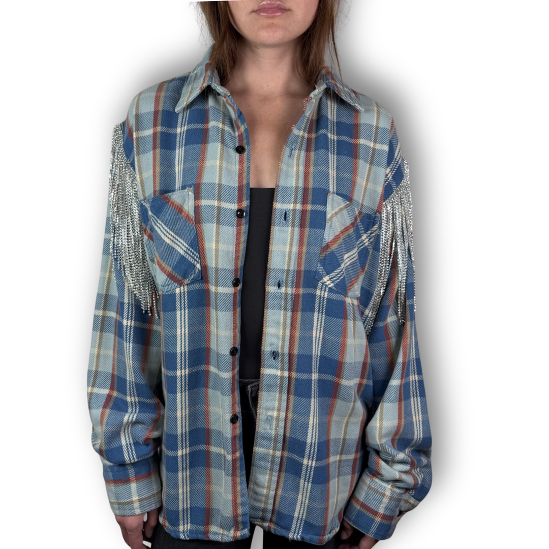 Daniel Diamond vintage blue flannel