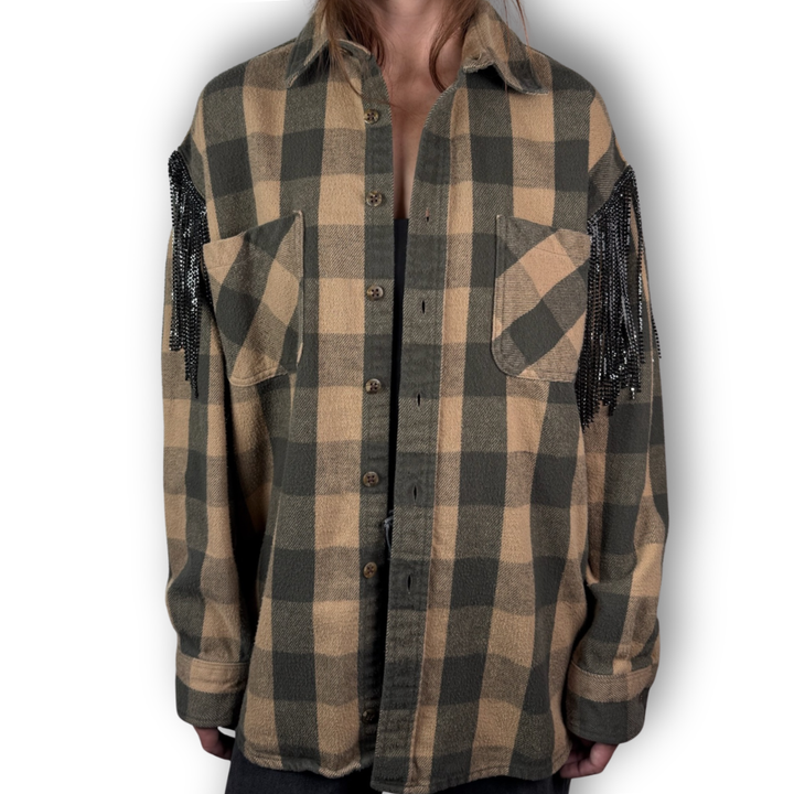 Daniel Diamond vintage brown and green  flannel