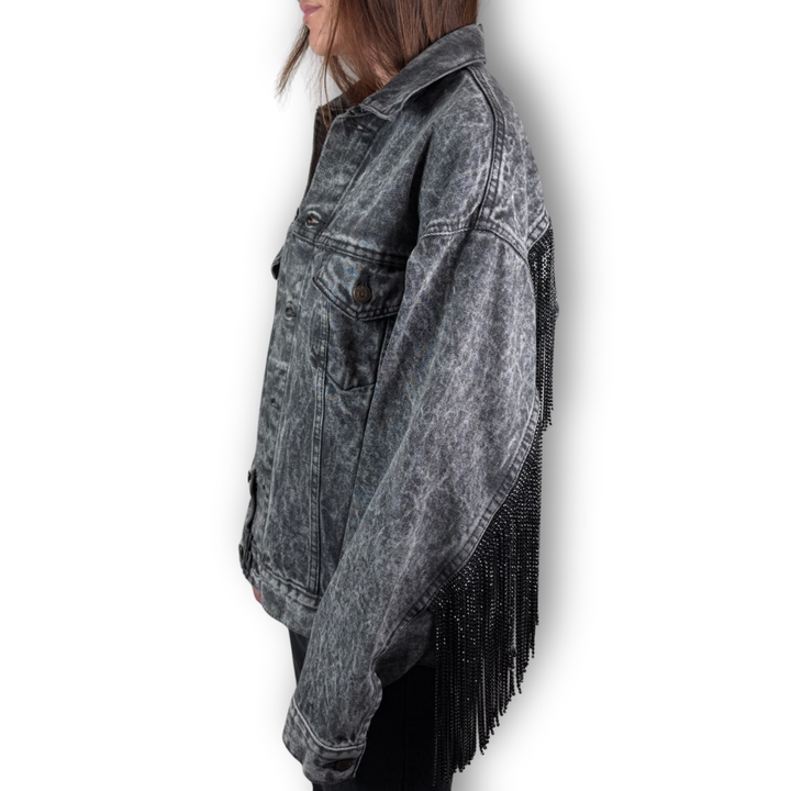 VINTAGE RHINESTONE FRINGE JACKET