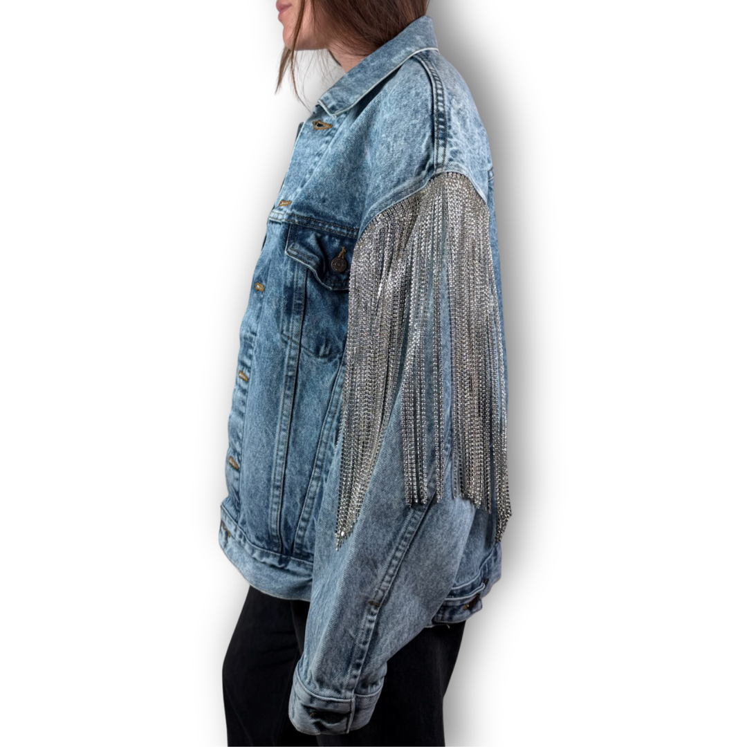 VINTAGE RHINESTONE FRINGE JACKET