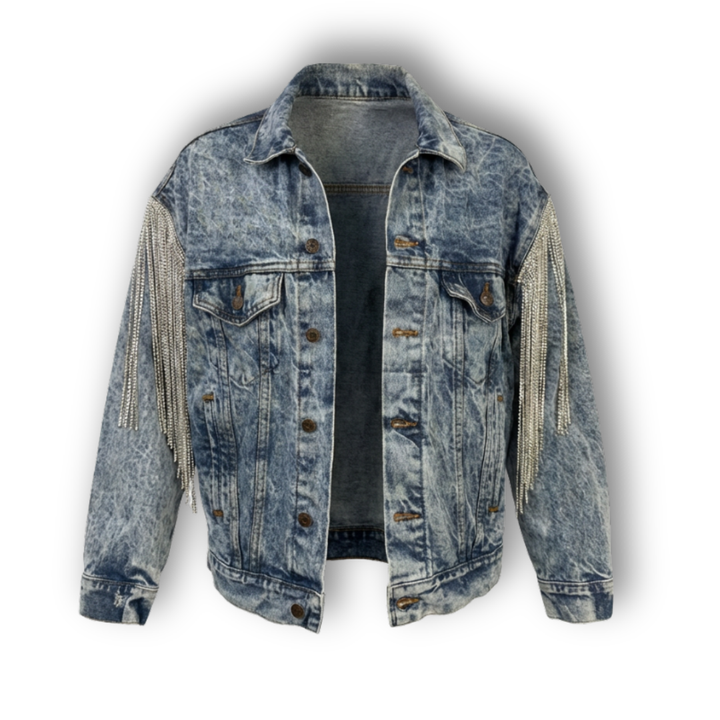 VINTAGE RHINESTONE FRINGE JACKET
