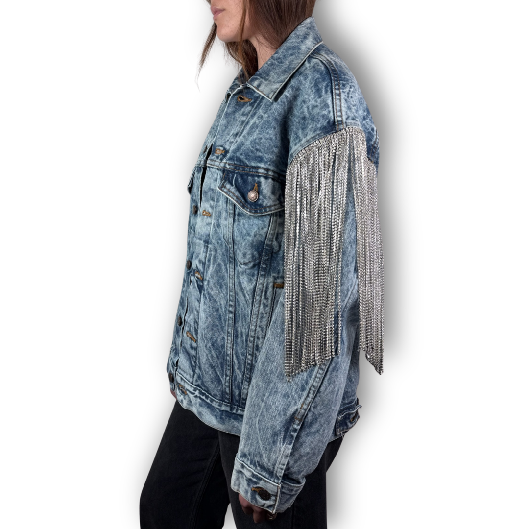 VINTAGE RHINESTONE FRINGE JACKET
