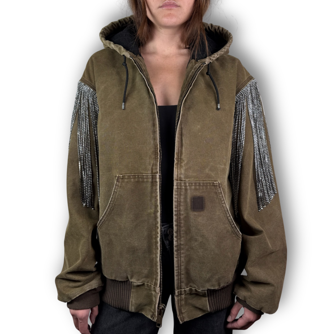 Daniel Diamond vintage brown work  rhinestone jacket