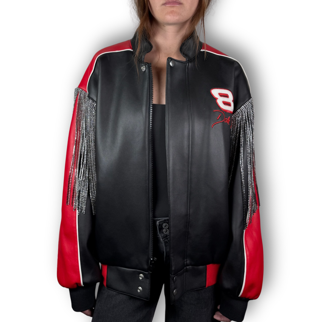 Daniel Diamond vintage black leather racing jacket