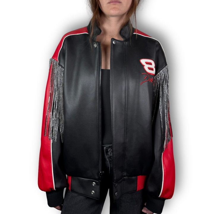 Daniel Diamond vintage black leather racing jacket