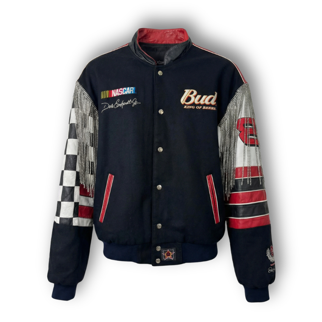 VINTAGE RHINESTONE FRINGE RACING JACKET