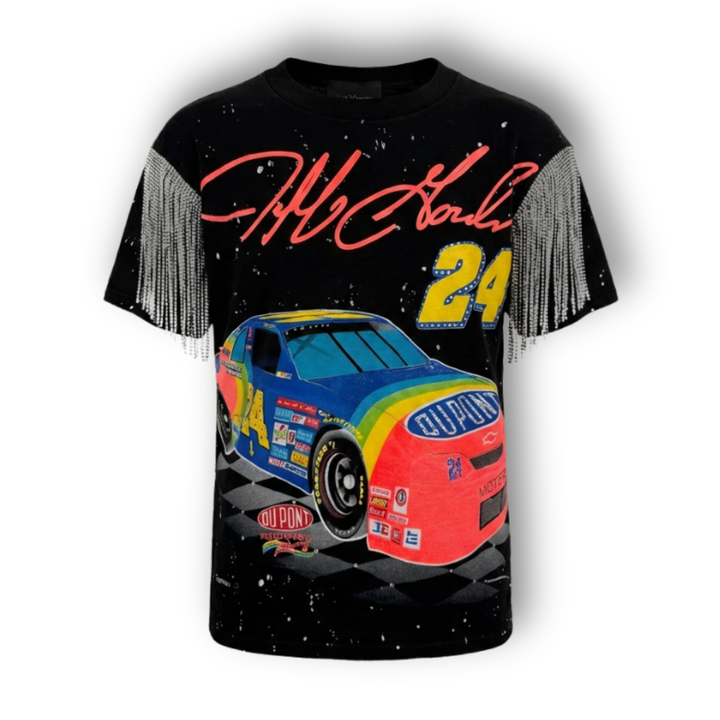 VINTAGE RHINESTONE RACING TSHIRT