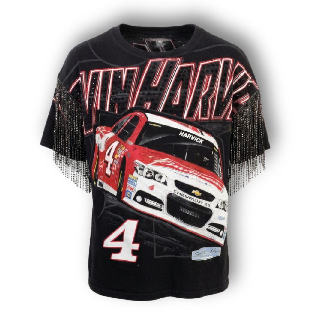 VINTAGE RHINESTONED RACING TSHIRT