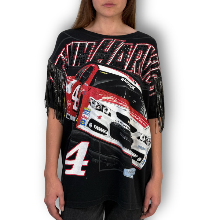 VINTAGE RHINESTONED RACING TSHIRT